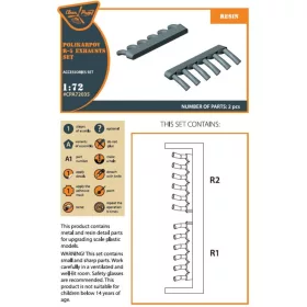   Clear Prop Models - Polikarpov R-5 resin exhausts for AMG kits