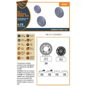   Clear Prop Models - OV-1 A/B/C/D Mohawk wheels set for CP kit ??72016