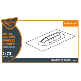   Clear Prop Models - DH.88 Comet vacuum formed canopy for CP kits