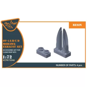   Clear Prop Models - OV-1 A/B/C/D Mohawk exhaust set for CP kit