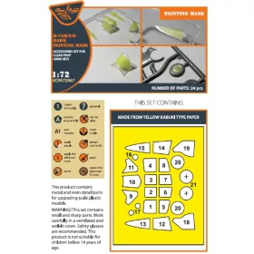   Clear Prop Models - Hawk H-75 M/N/O painting mask for CP kits CP72021/CP72022/CP72029