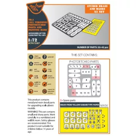   Clear Prop Models - TB.2 PE parts and painting mask x2 set for CP kits