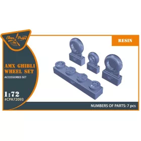   Clear Prop Models - AMX, AMX-T Ghibli wheel set for Italeri kits