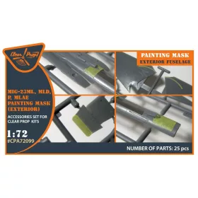   Clear Prop Models - MiG-23ML, MLD, P, MLAE Exterior painting mask for CP kits