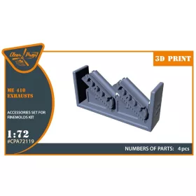   Clear Prop Models - Me-410 B-1/U2/U4/R4 exhausts for Finemolds kits