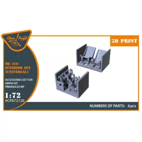   Clear Prop Models - Me-410 B-1/U2/U4/R4 interior for Airfix, Finemolds kits