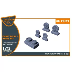   Clear Prop Models - Fairey Delta 2 wheel set for Dora Wings kit