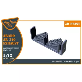Clear Prop Models - Arado Ar-240 exhausts for REVELL kit