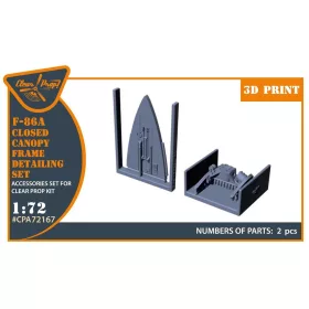   Clear Prop Models - F-86A Closed canopy frame detailing set for CP kits