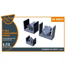 Clear Prop Models - F-86A undercarriage covers for CP kits