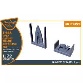  Clear Prop Models - F-86A Open canopy frame detailing set for CP kits