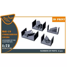 Clear Prop Models - MiG-19 undercarriage covers for CP kits