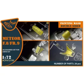   Clear Prop Models - Meteor F.8/FR.9 double-sided painting mask for Airfix kit