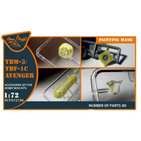   Clear Prop Models - TBM-3/TBF-1C Avenger painting mask for Hobby Boss kit
