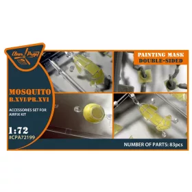   Clear Prop Models - Mosquito B.XVI/PRXVI double-sided painting mask for Airfix kit