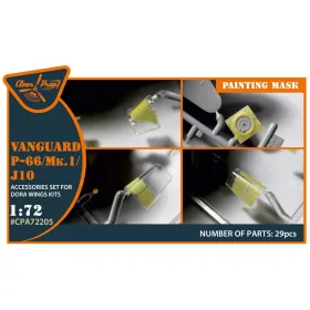   Clear Prop Models - Vanguard P-66/Mk.1/J10 painting mask for Dora Wings kit