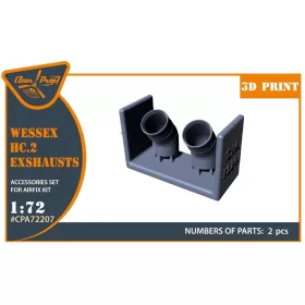 Clear Prop Models - Wessex HC.2 Exhausts for Airfix kit