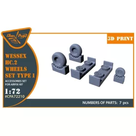   Clear Prop Models - Wessex HC.2 Wheel set type 1 for Airfix kit