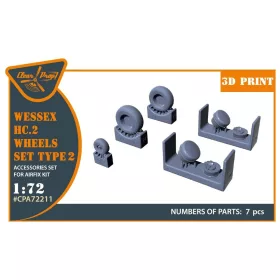   Clear Prop Models - Wessex HC.2 Wheel set type 2 for Airfix kit
