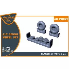 Clear Prop Models - J1N Gekko Wheel set