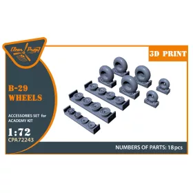 Clear Prop Models - B-29 Wheels set (weighted)
