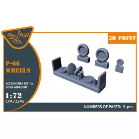  Clear Prop Models - Vanguard P-66/Mk.1/J10 Wheels set for Dora Wings