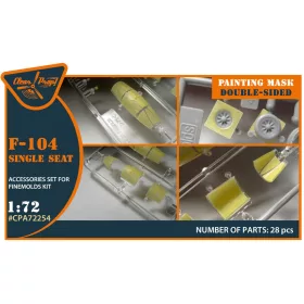   Clear Prop Models - F-104 Single seat double-sided painting mask for Fine Molds