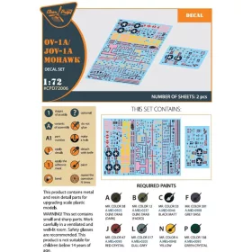 Clear Prop Models - OV-1 A/JOV-1A Mohawk decal set