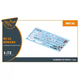   Clear Prop Models - M142 Himars in Ukrainian Armed Forces decal set for Foreart, Meng, Dragon kits