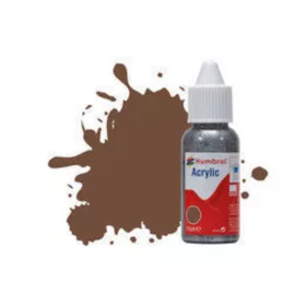   Humbrol - HUMBROL ACRYLIC DROPPER BOTTLE 14ML No 98 Chocolate Matt