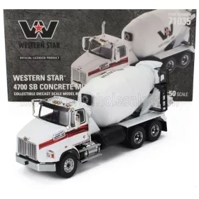   DM-Models - WESTERN STAR 4700 SB BETONIERA TANKER CEMENT MIXER TRUCK 3-ASSI 2018 WHITE