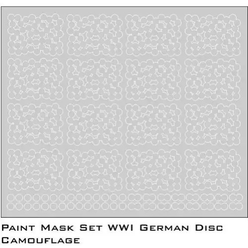 Dnmodels - 1:35 Wwii 1946 German Disc Camo (Equal Size Roundels) Paint Mask Set (35/827-003)