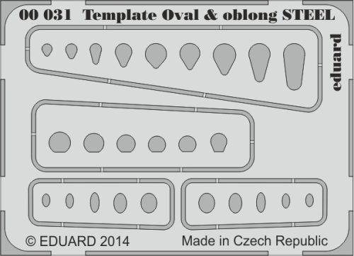 Eduard - Template Ovals and Oblong Steel for Tool