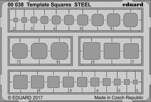 Eduard - Template Squares Steel