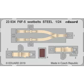 Eduard - F6F-5 Seatbelts Steel for Airfix