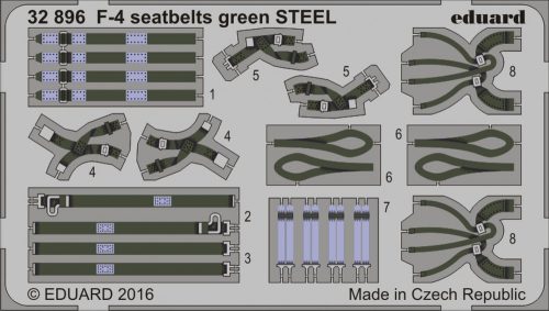 Eduard - F-4 Seatbelts Green Steel