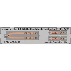 Eduard - Spitfire Mk.IXC Seatbelts Steel forRevell