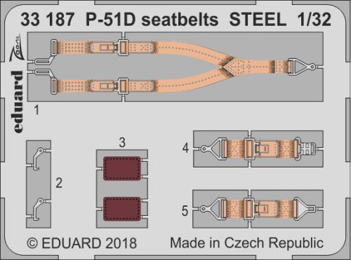 Eduard - P-51D Seatbelts Steel for Revell