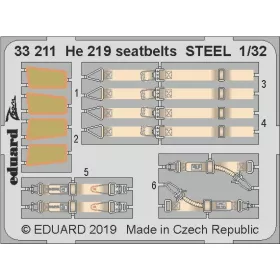 Eduard - He 219 Seatbelts Steel for Revell
