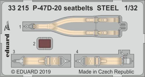 Eduard - P-47D-20 Seatbelts Steel for Trumpeter