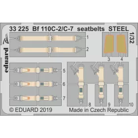 Eduard - Bf 110C-2/C-7 Seatbelts Steel for Revell