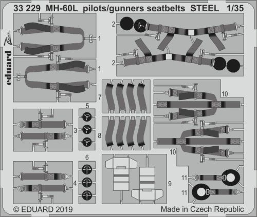 Eduard - Mh-60L Pilots/Gunners Seatbelts Steel for Kittyhawk