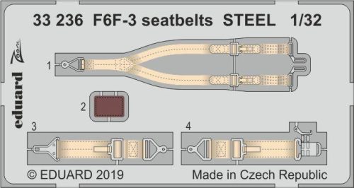 Eduard - F6F-3 Seatbelts Steel for Trumpeter