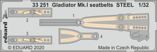 Eduard - Gladiator Mk.I seatbelts STEEL for ICM