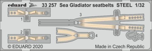 Eduard - Sea Gladiator seatbelts STEEL for ICM
