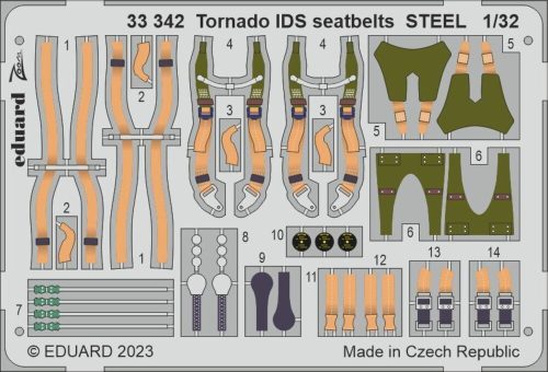 Eduard - Tornado IDS seatbelts STEEL for ITALERI