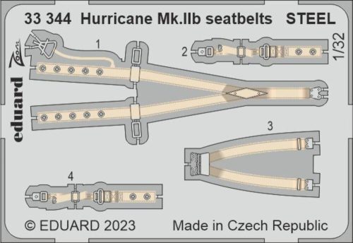 Eduard - Hurricane Mk.IIb seatbelts STEEL 1/32 REVELL