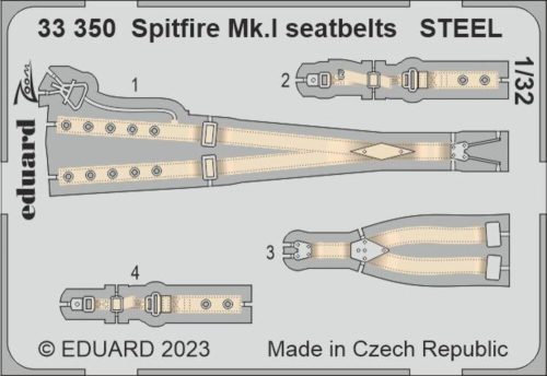 Eduard - Spitfire Mk.I seatbelts STEEL 1/32 KOTARE