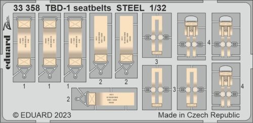 Eduard - TBD-1 seatbelts STEEL 1/32 TRUMPETER