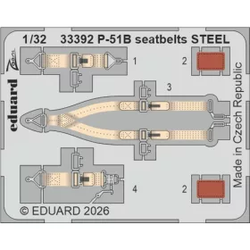 Eduard - P-51B seatbelts STEEL for Eduard